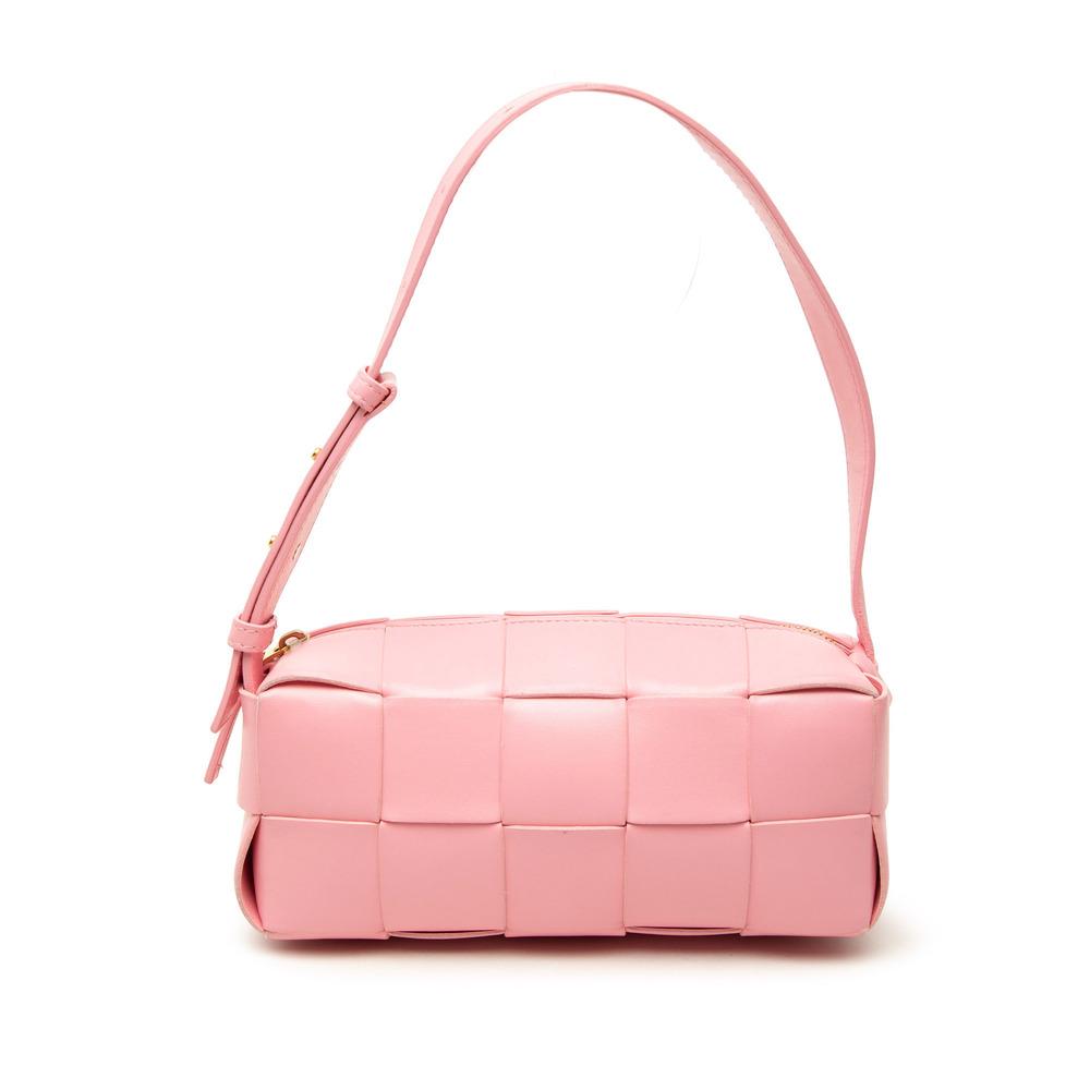 Pre-Loved Bottega Veneta Small Lambskin Intrecciato Brick Cassette